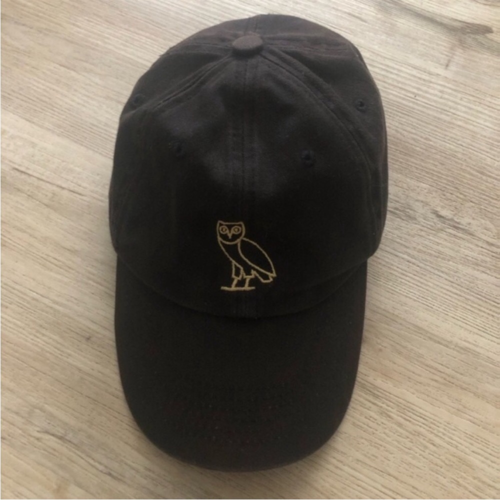 OVO Black Cap with Gold Owl Logo